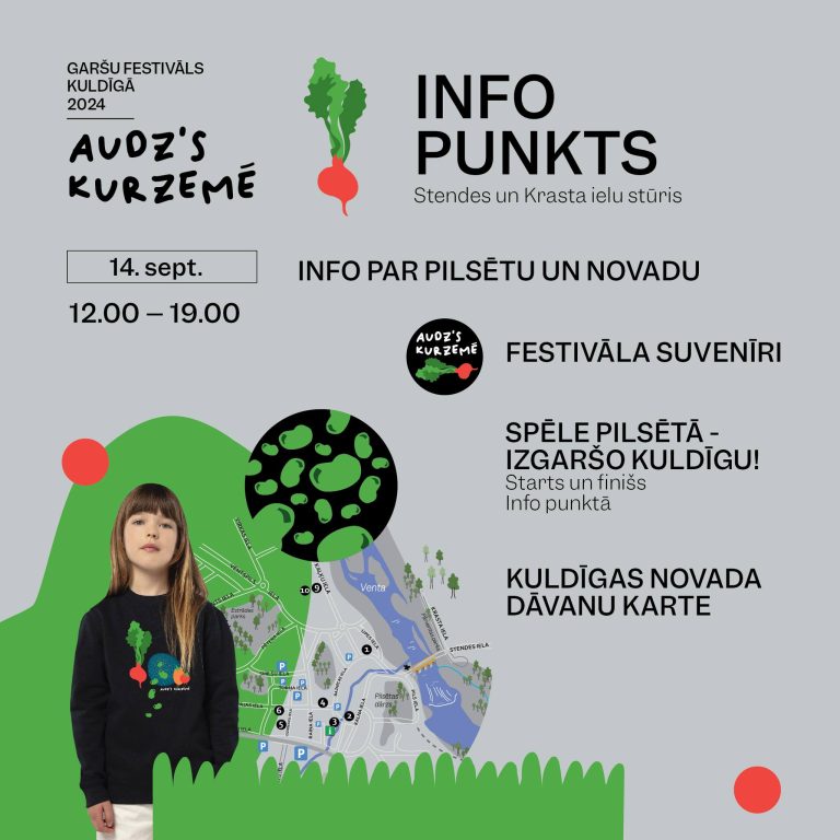 Noderīga informācija Garšu festivāls ”AUDZ’S KURZEMĒ” | KULDĪGA apmeklētājiem