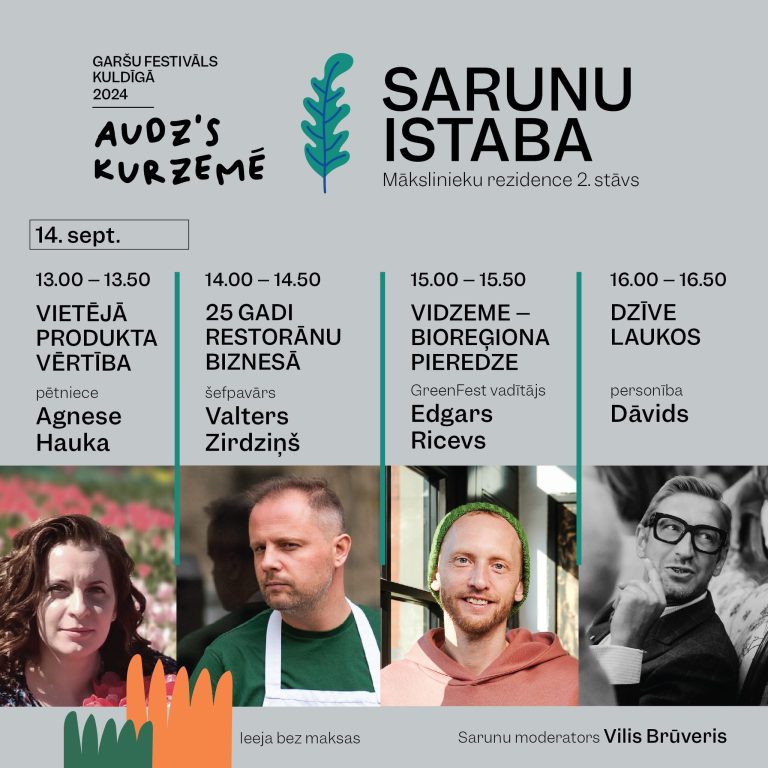 Gudra un ilgtspējīga saimniekošana – Garšu festivāls ”AUDZ’S KURZEMĒ” | KULDĪGA atver telpu sarunām.